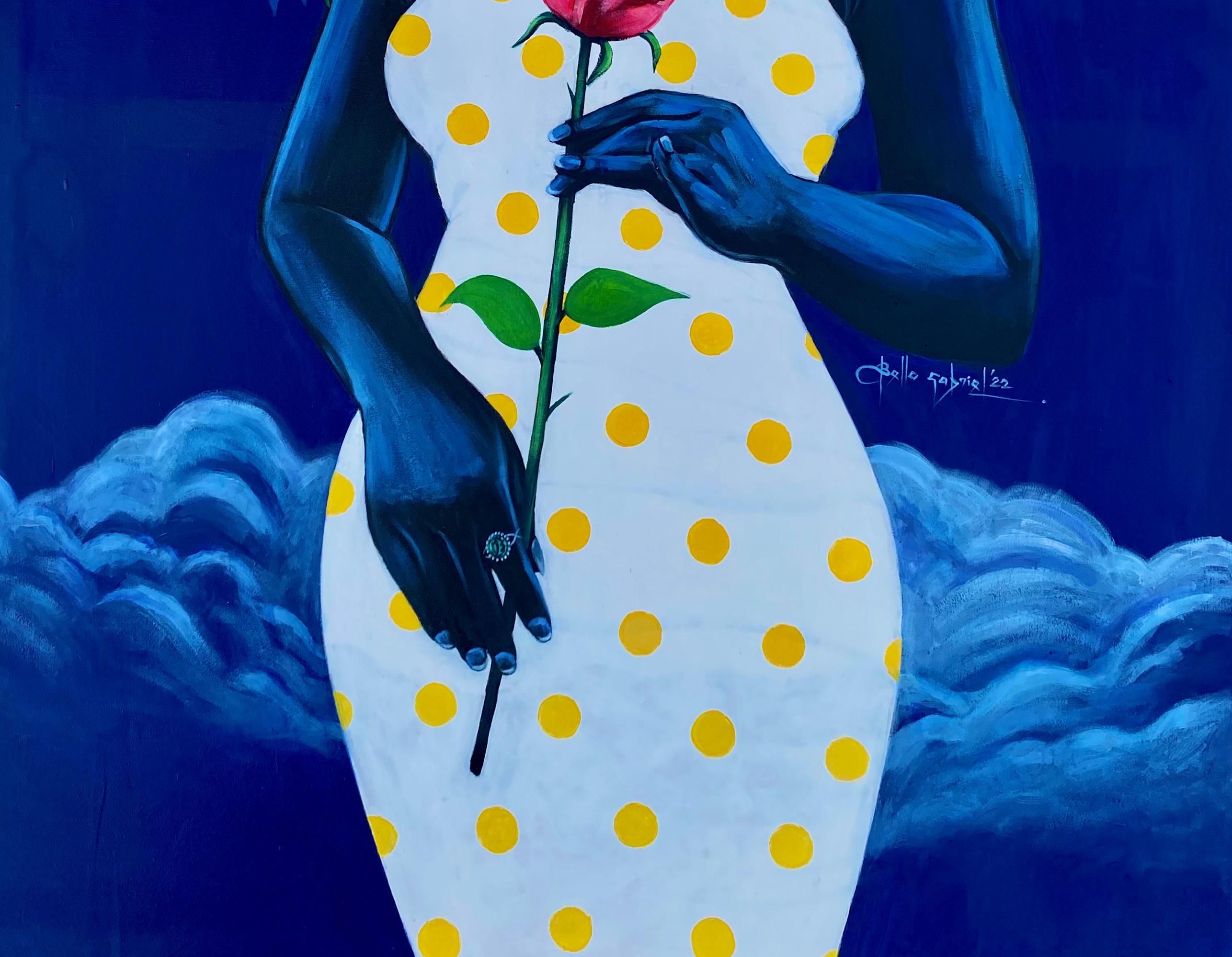 Borders Not Boundaries - 21. Jahrhundert, Contemporary, Impressionismus, Floral Women (Zeitgenössisch), Painting, von Bello Gabriel