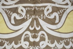 Bellolti Wonderful Warm Brown & Ivory "Emblem" Silk Scarf