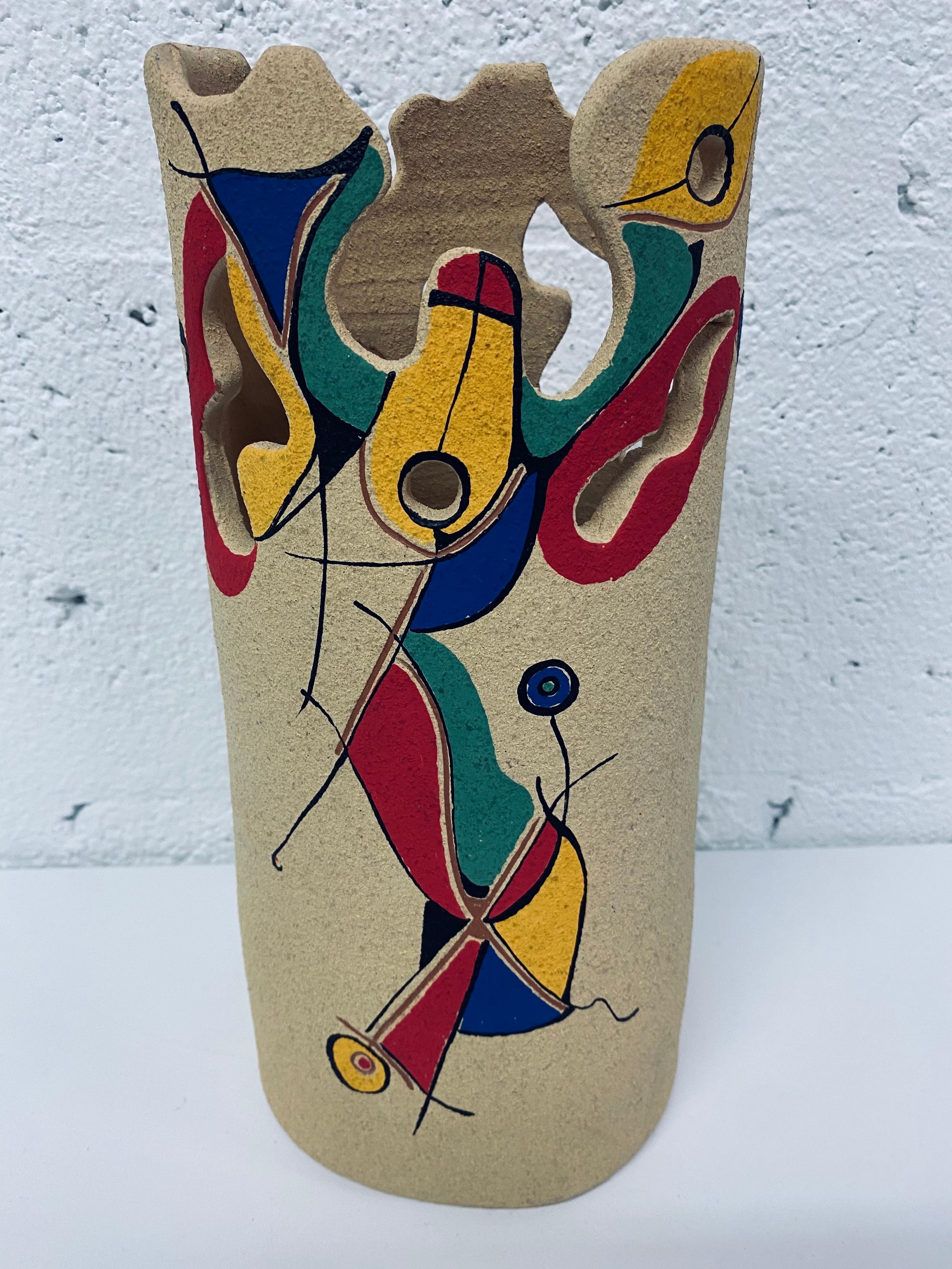 Bellon Alfareros Sculptural Modern Studio Pottery Vase For Sale 3
