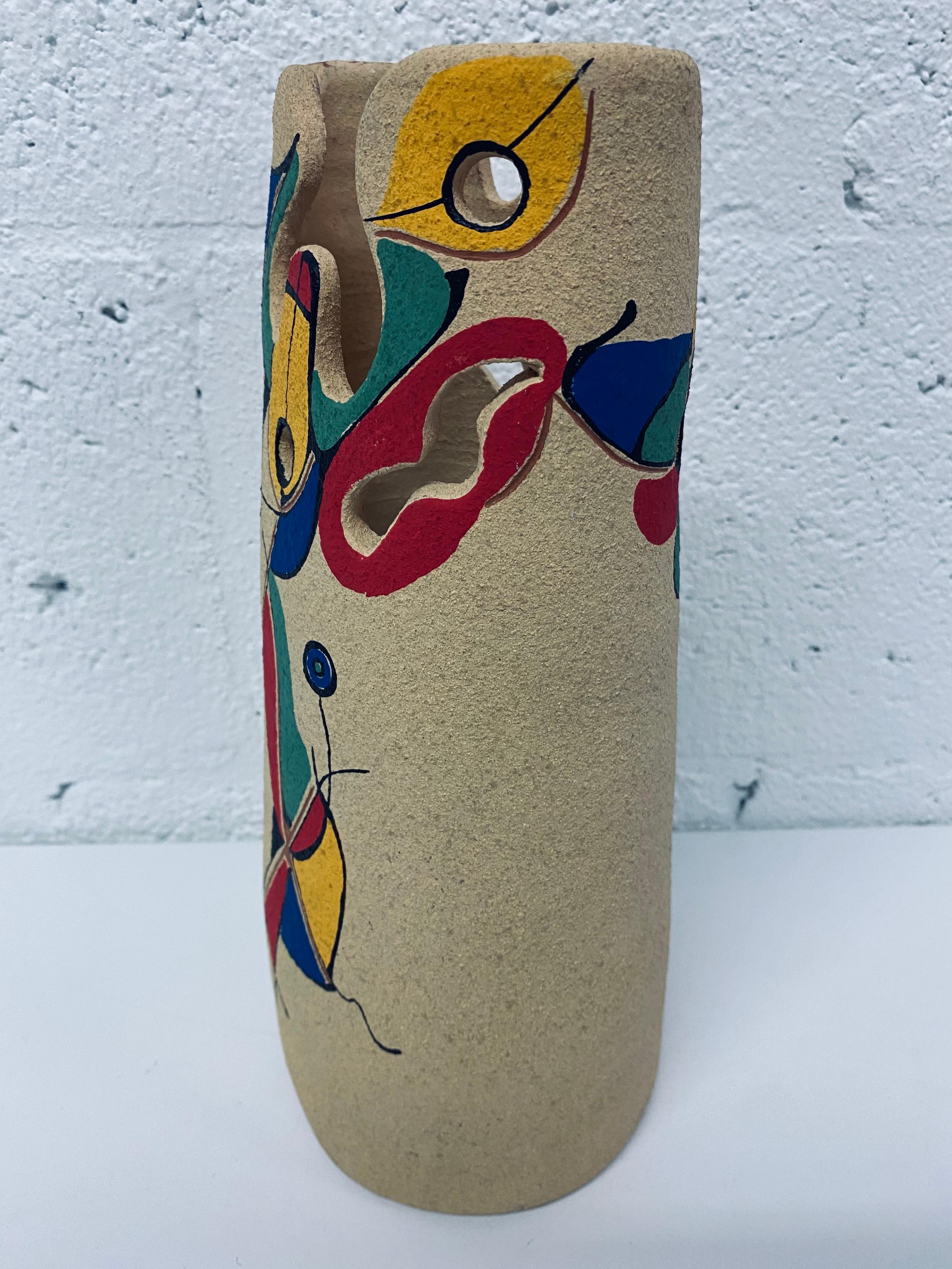Bellon Alfareros Sculptural Modern Studio Pottery Vase For Sale 4