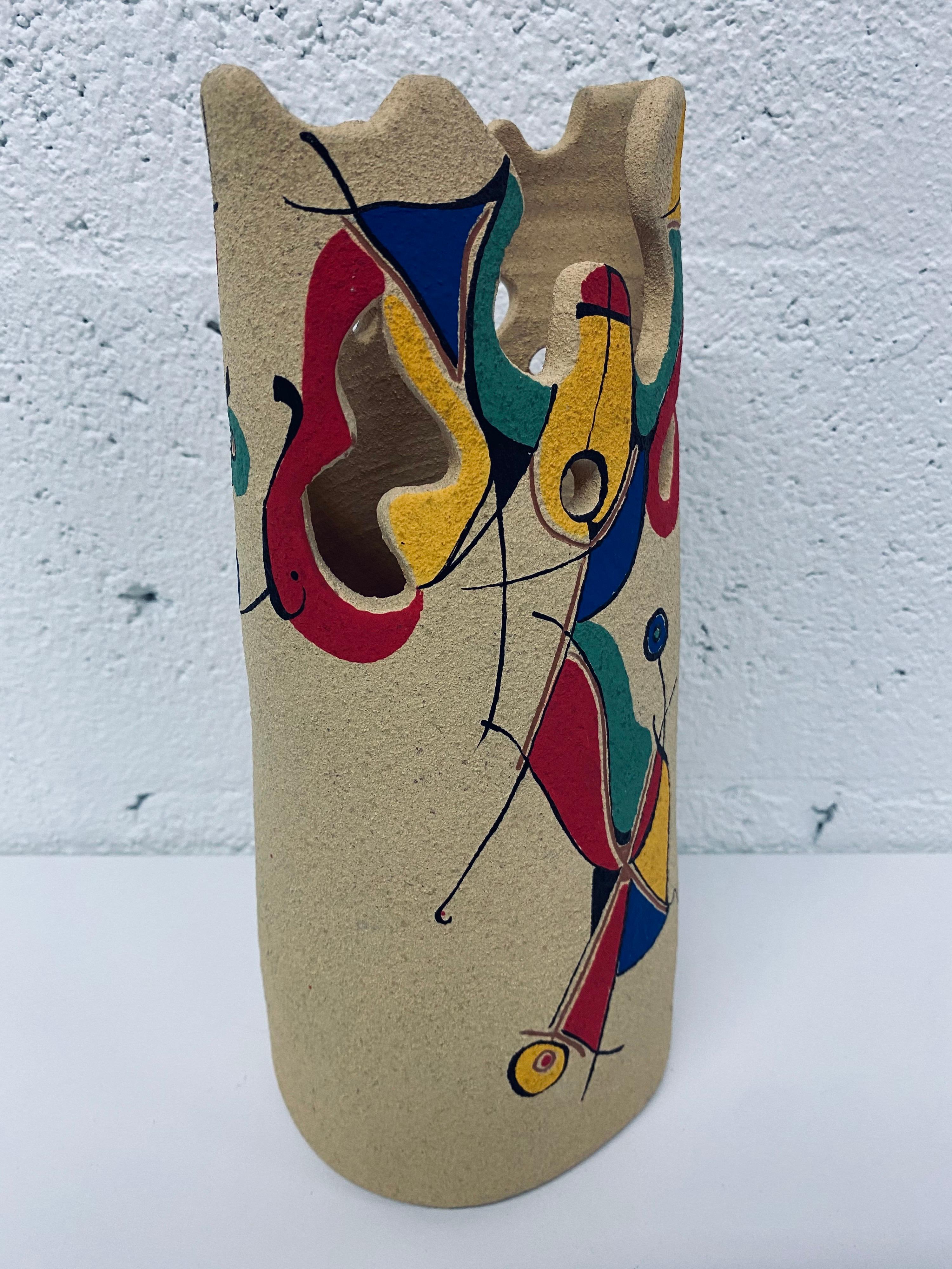 Bellon Alfareros Sculptural Modern Studio Pottery Vase For Sale 2