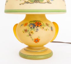 Bellova Czechoslovakia Glass Boudoir Lamp