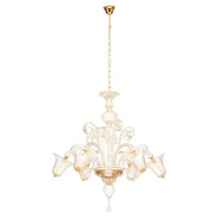 Bells and Pastorals Chandelier Blown Murano Glass Gold Color Contemporary, Italy