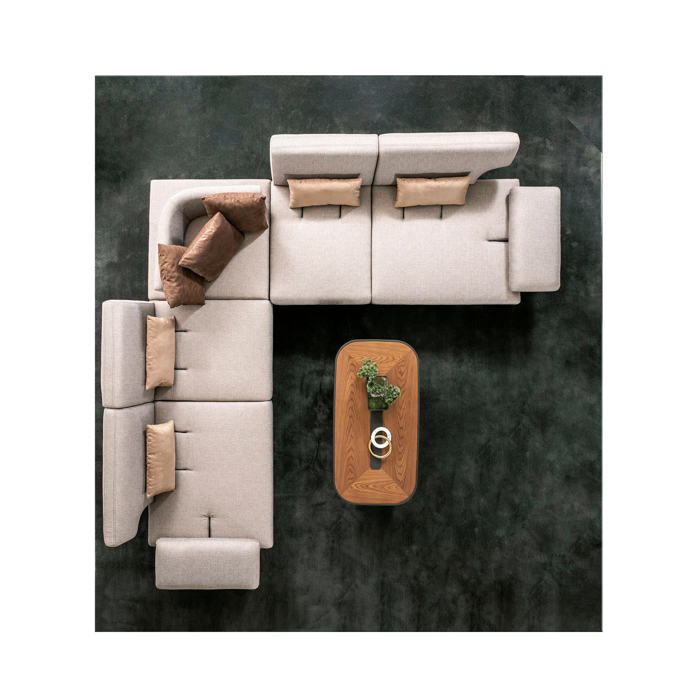 Pasargad Home Belluno Sectional Sofa with Sliding Backrest & Armrest For Sale 3