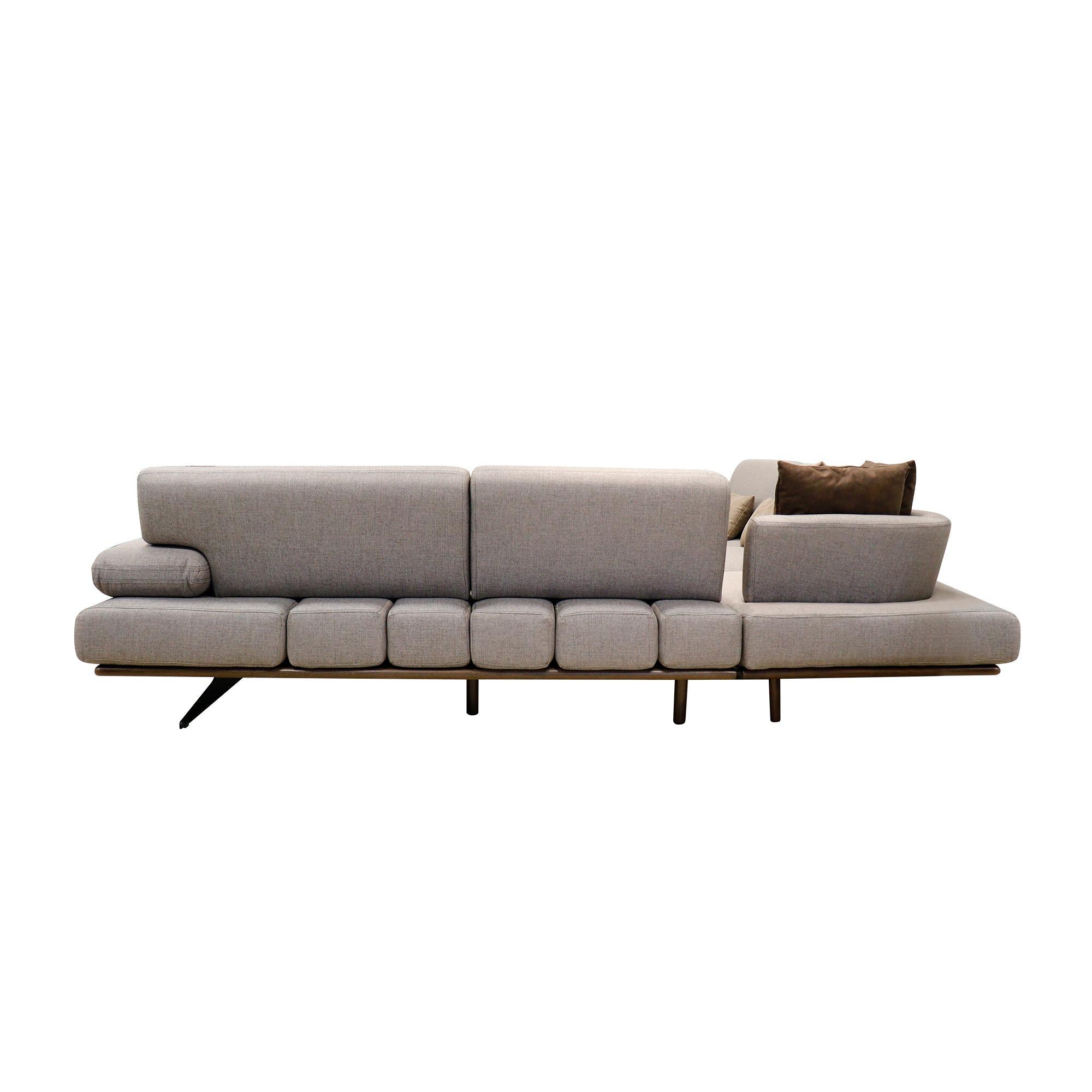 Turkish Pasargad Home Belluno Sectional Sofa with Sliding Backrest & Armrest For Sale
