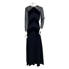 Bellville Sassoon 1990's Schwarzes langärmeliges Kleid - Größe 8