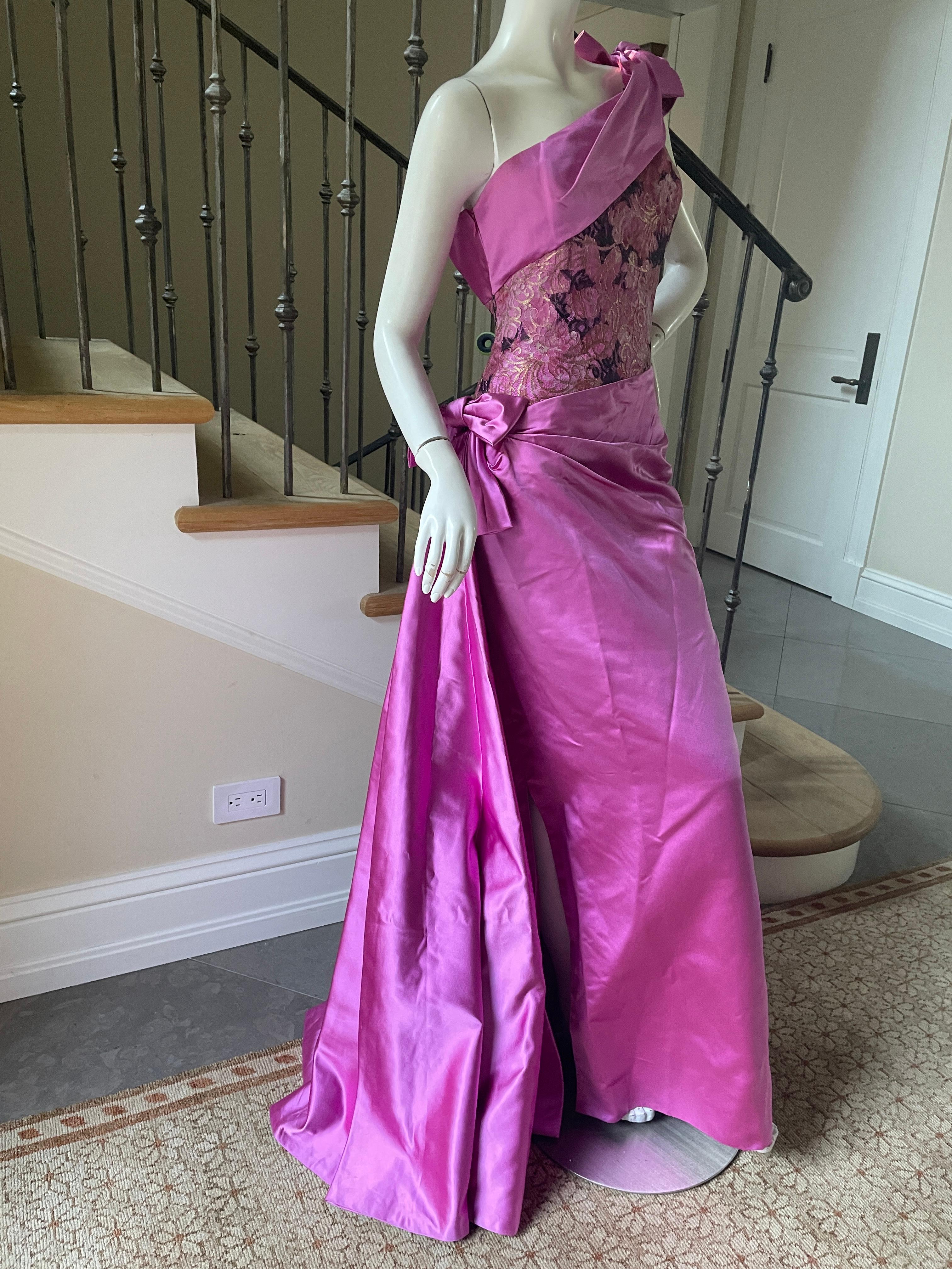 Purple Bellville Sassoon by Lorcan Mullany Vintage Evening Dress with Matching Shawl For Sale