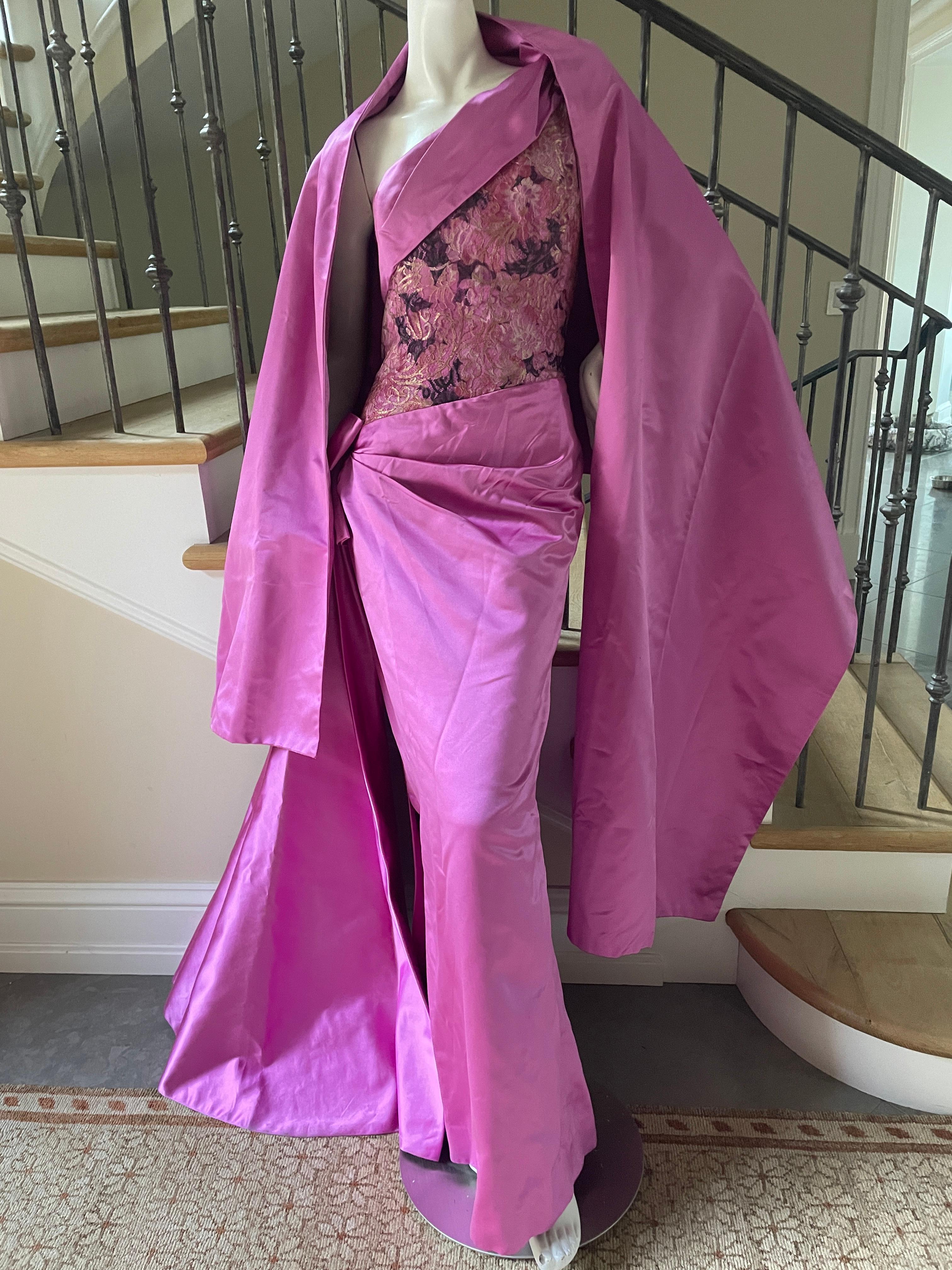 Women's Bellville Sassoon by Lorcan Mullany Vintage Evening Dress with Matching Shawl For Sale