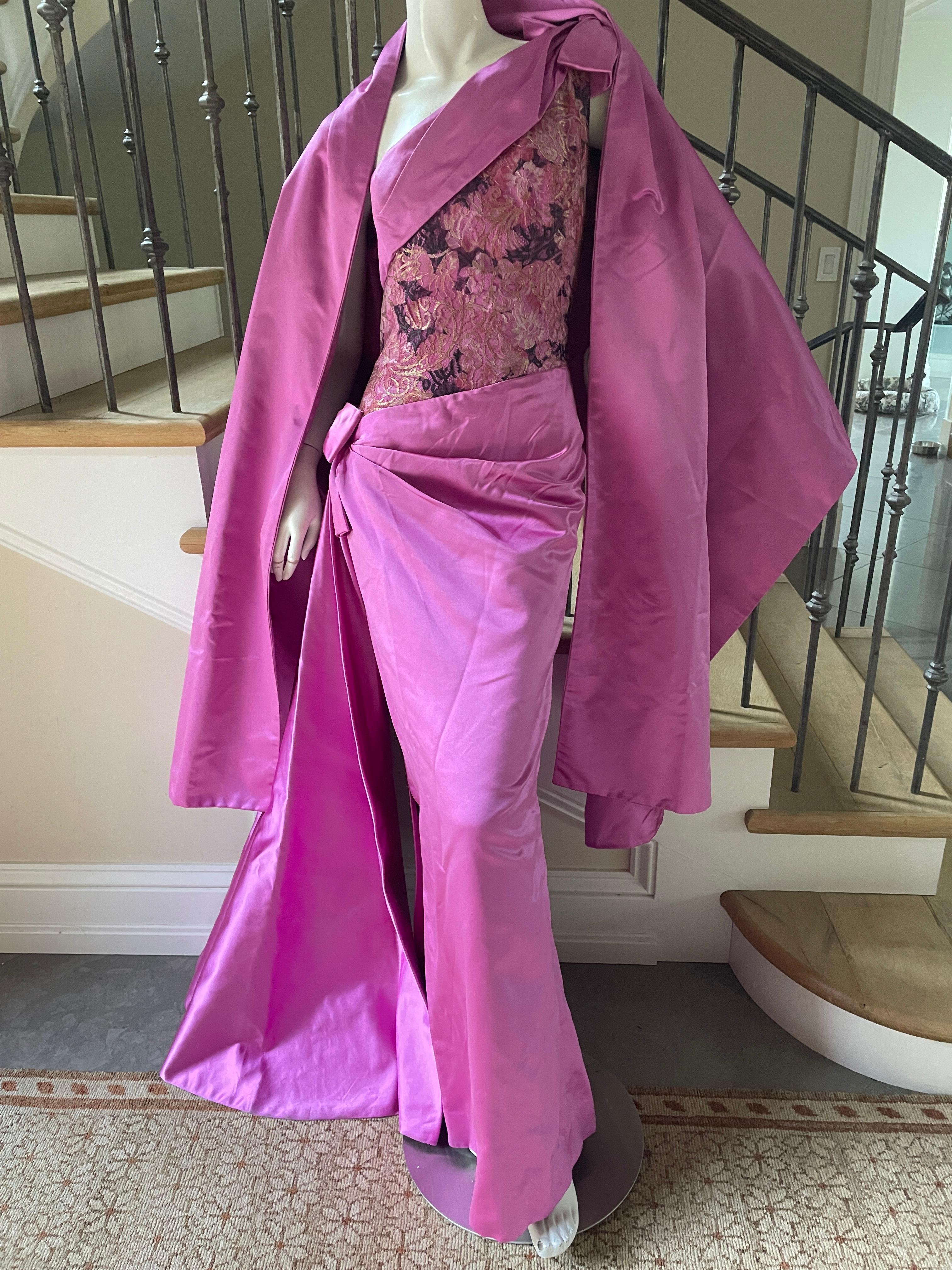 Bellville Sassoon by Lorcan Mullany Vintage Evening Dress with Matching Shawl For Sale 1