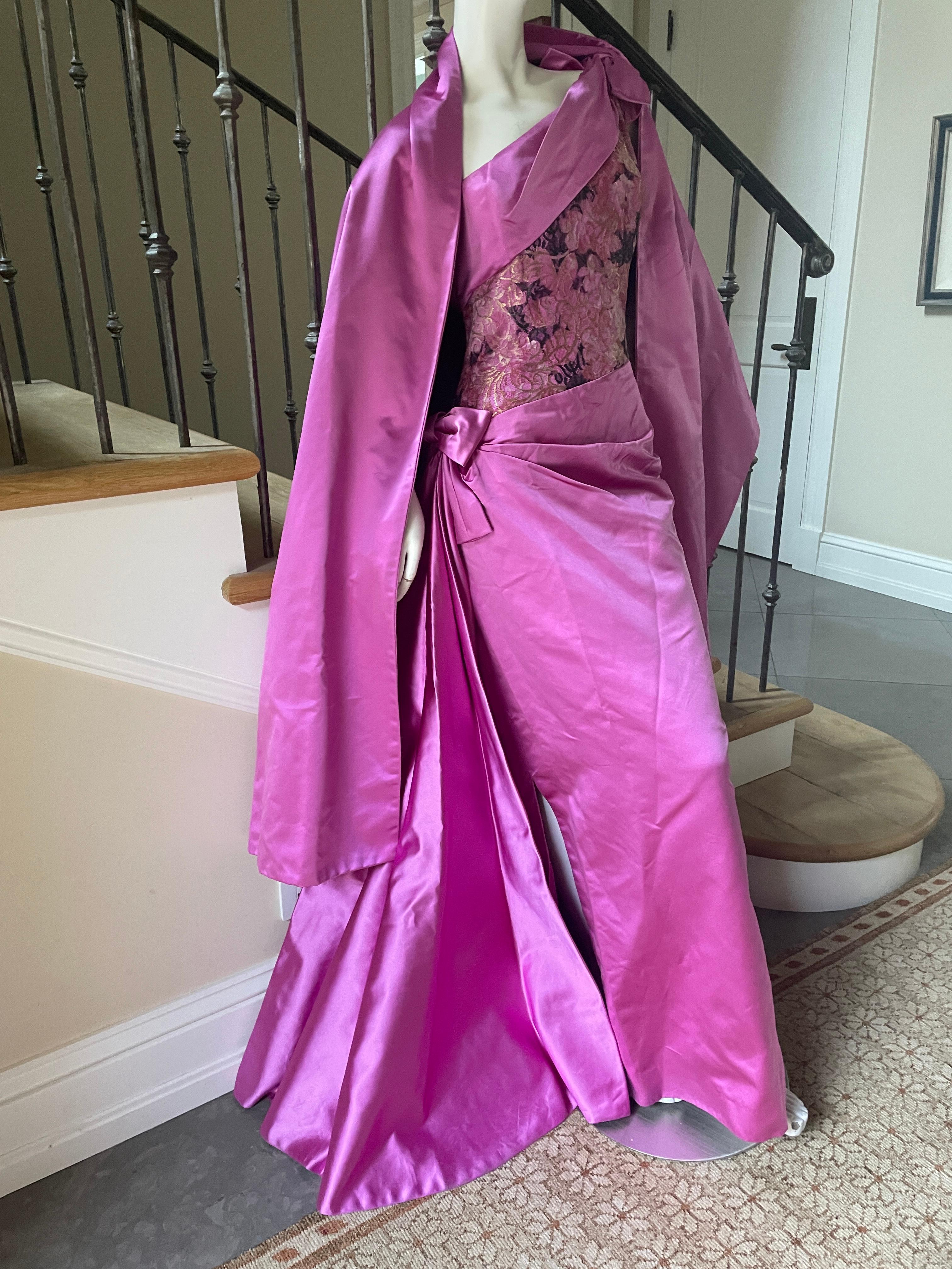 Bellville Sassoon by Lorcan Mullany Vintage Evening Dress with Matching Shawl For Sale 3