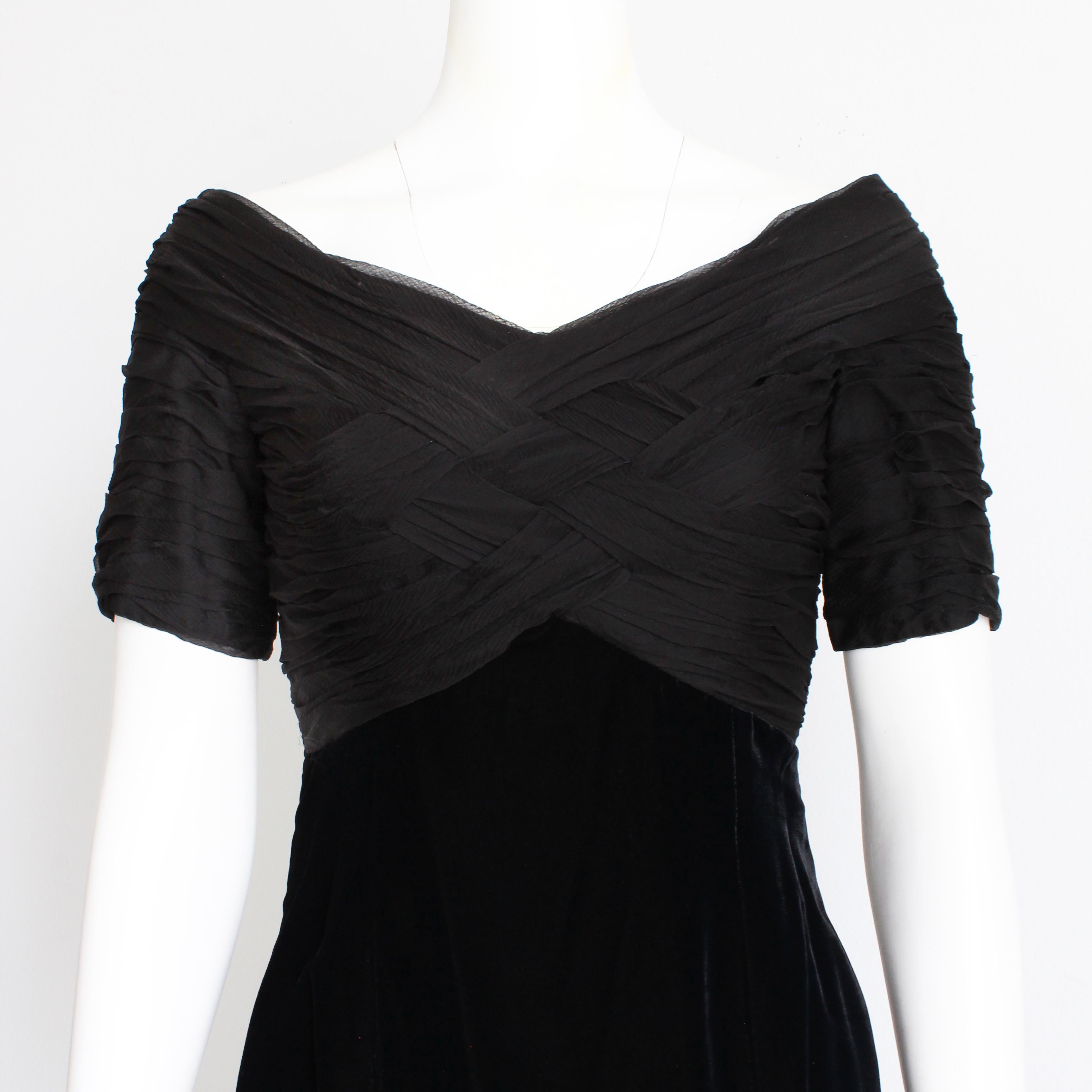 Women's Bellville Sassoon Lorcan Mullany Cocktail Dress Silk Velvet Little Black Dress   For Sale