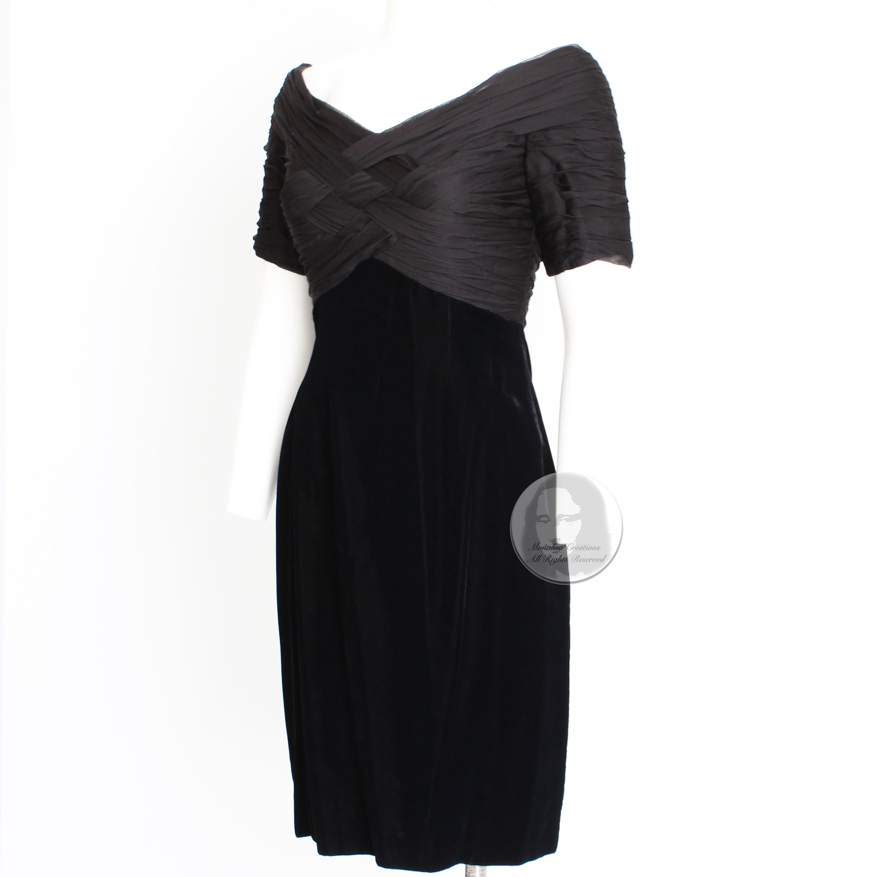 Bellville Sassoon Lorcan Mullany Cocktail Dress Silk Velvet Little Black Dress   1