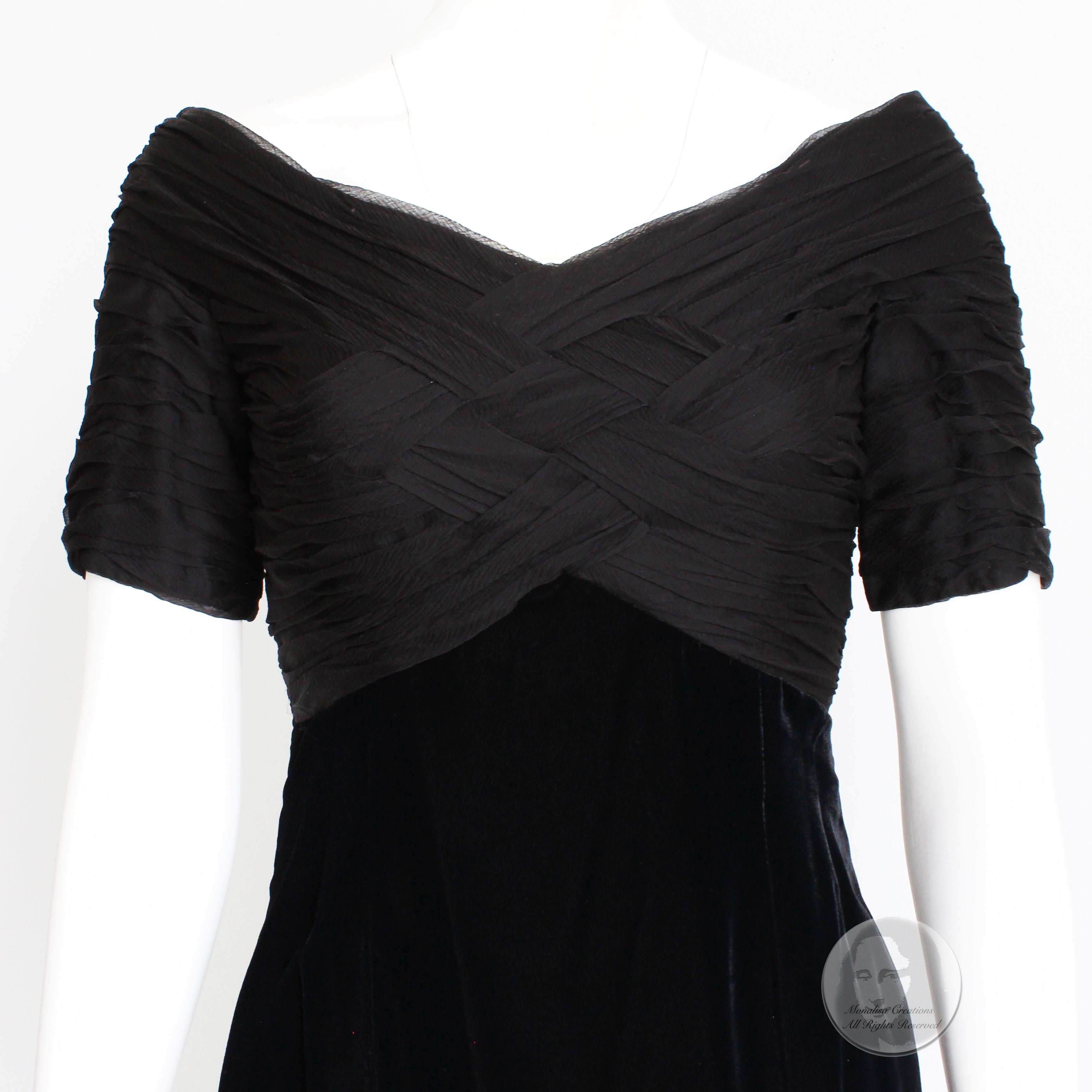 Bellville Sassoon Lorcan Mullany Cocktail Dress Silk Velvet Little Black Dress   2