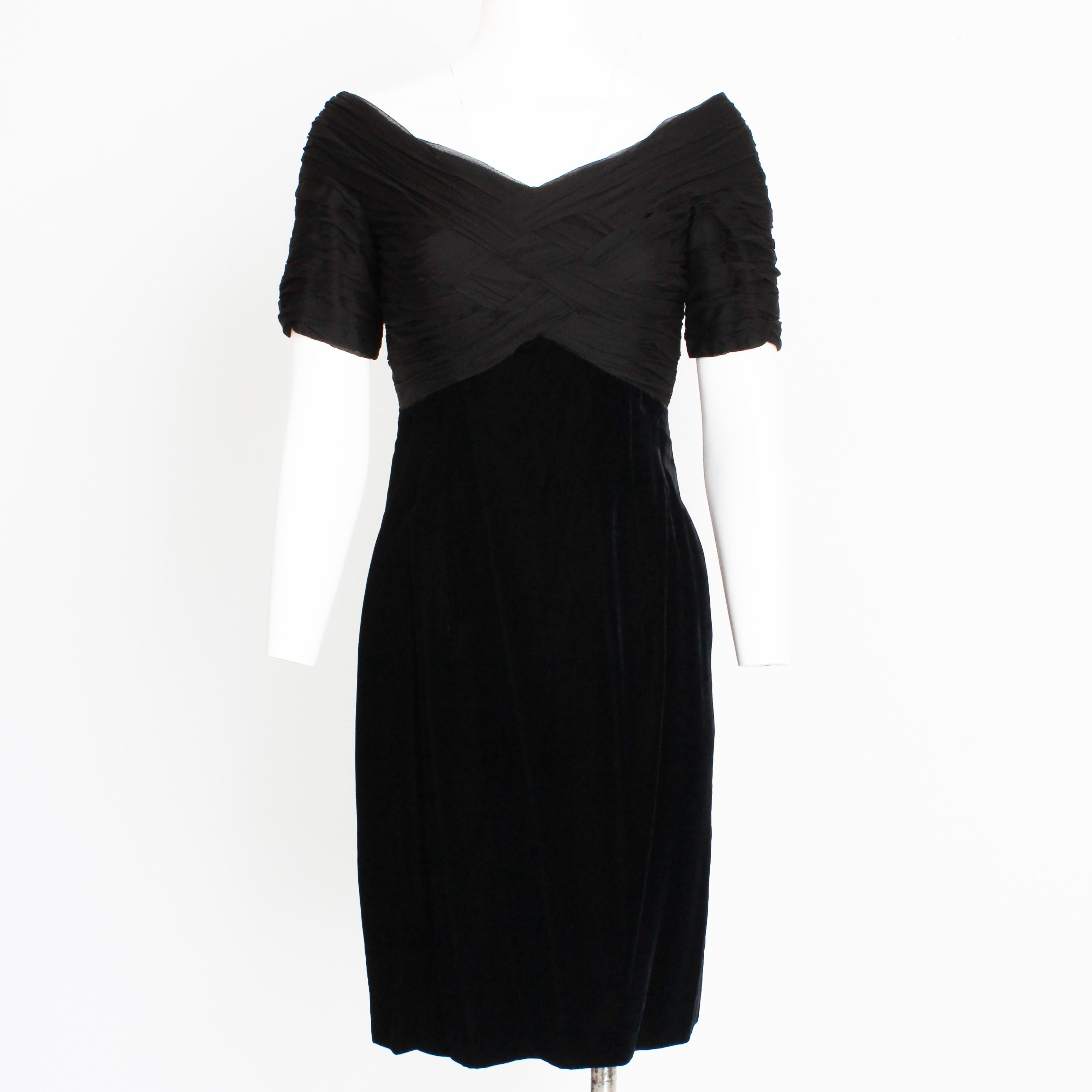 Bellville Sassoon Lorcan Mullany Cocktail Dress Silk Velvet Little Black Dress For Sale 2