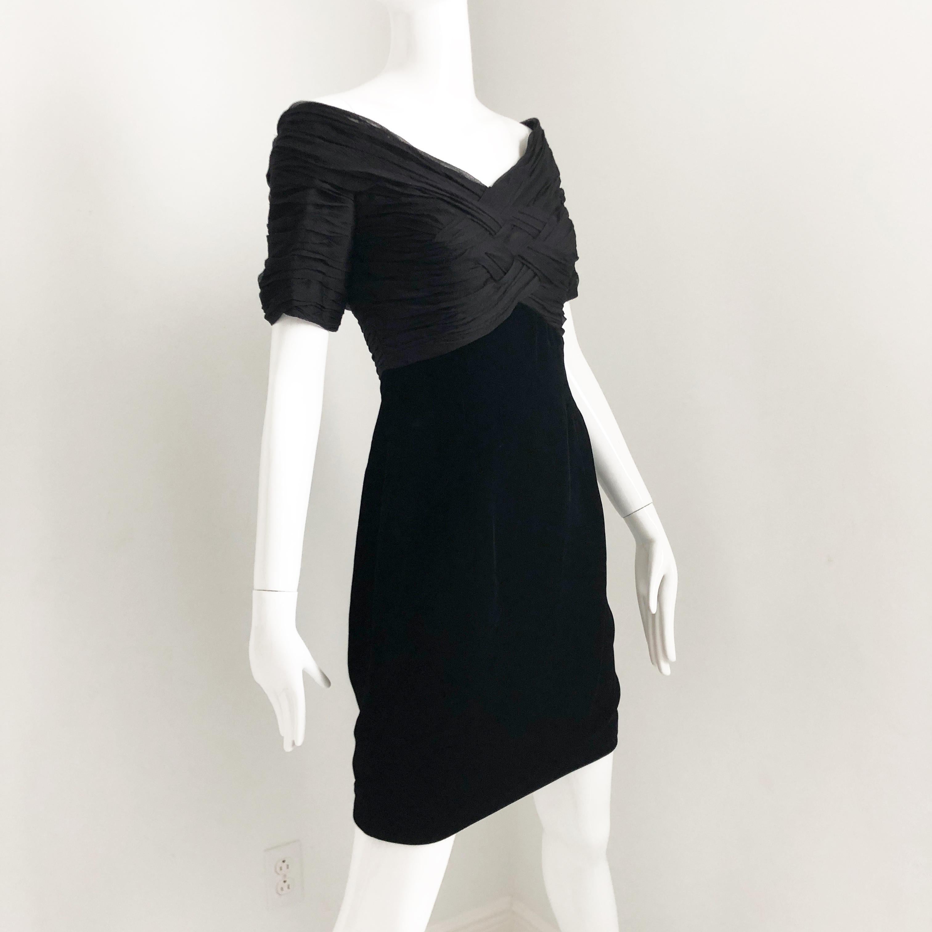Bellville Sassoon Lorcan Mullany Cocktail Dress Silk Velvet Little Black Dress   3