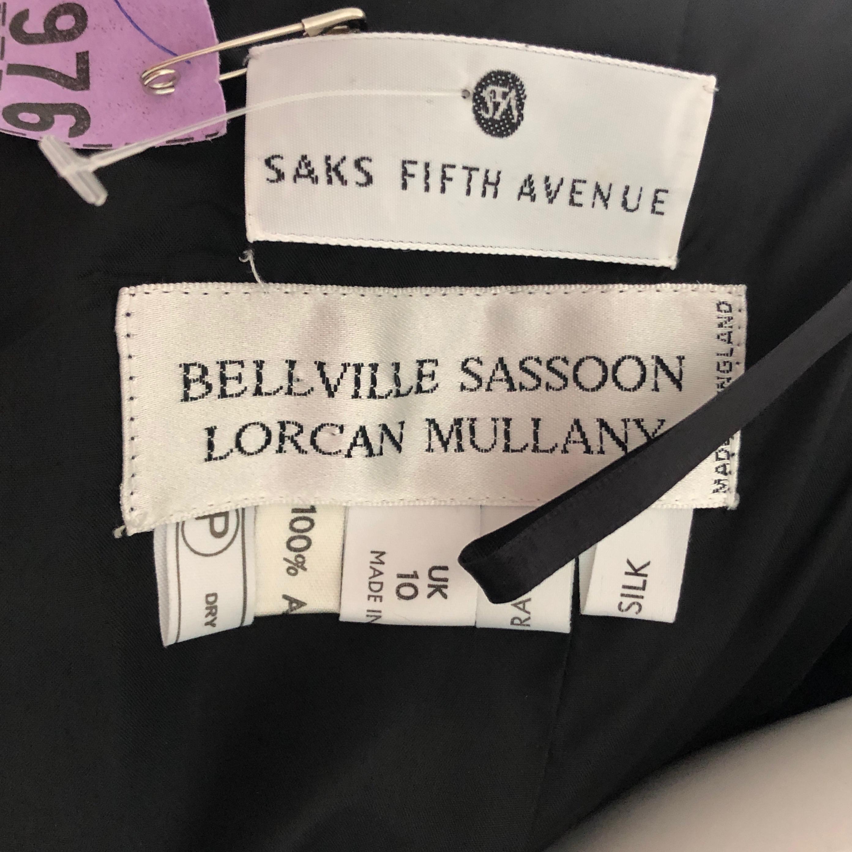 Bellville Sassoon Lorcan Mullany Cocktail Dress Silk Velvet Little Black Dress For Sale 5
