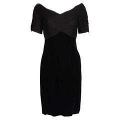 Bellville Sassoon Lorcan Mullany Cocktail Dress Silk Velvet Little Black Dress  