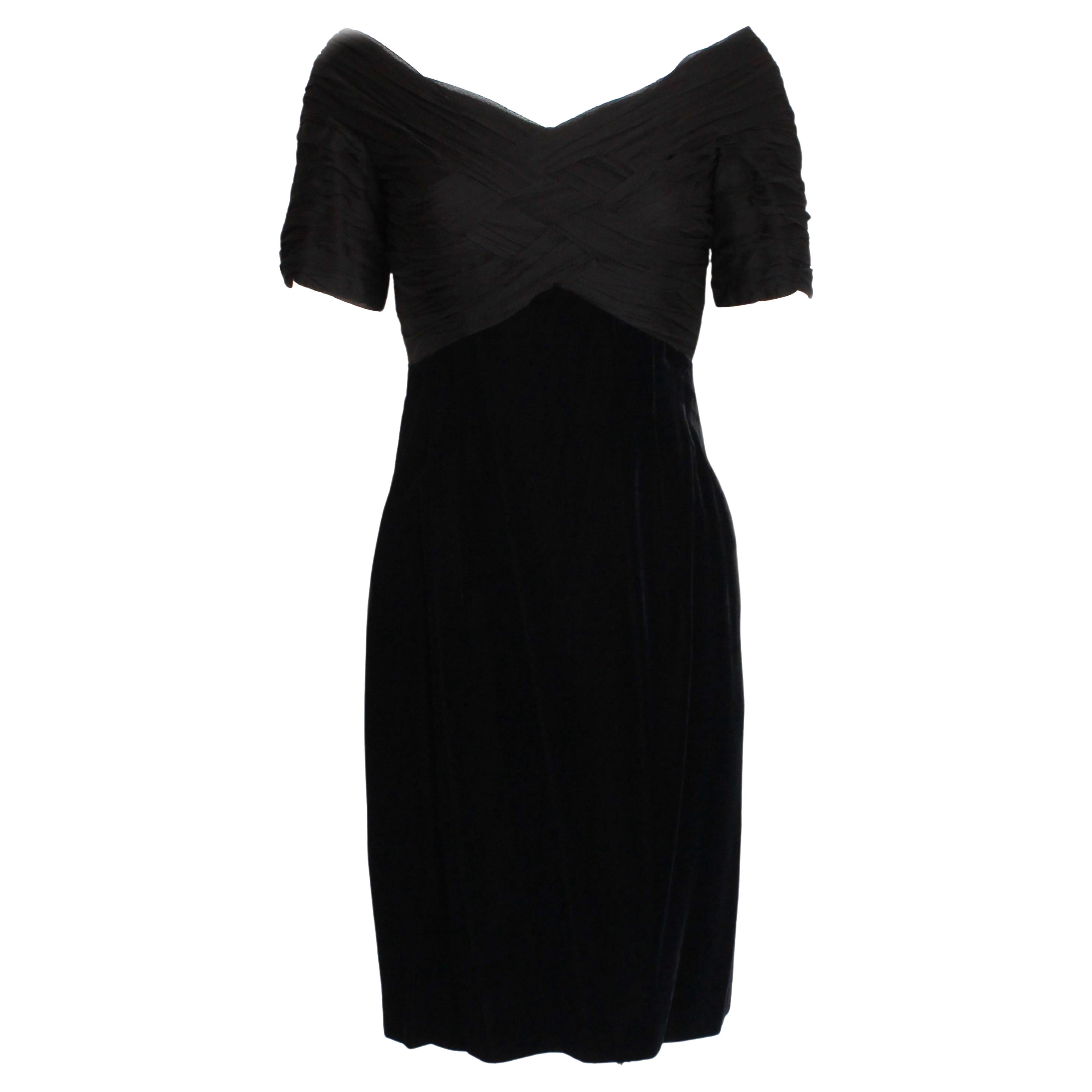 Bellville Sassoon Lorcan Mullany Cocktail Dress Silk Velvet Little Black Dress For Sale