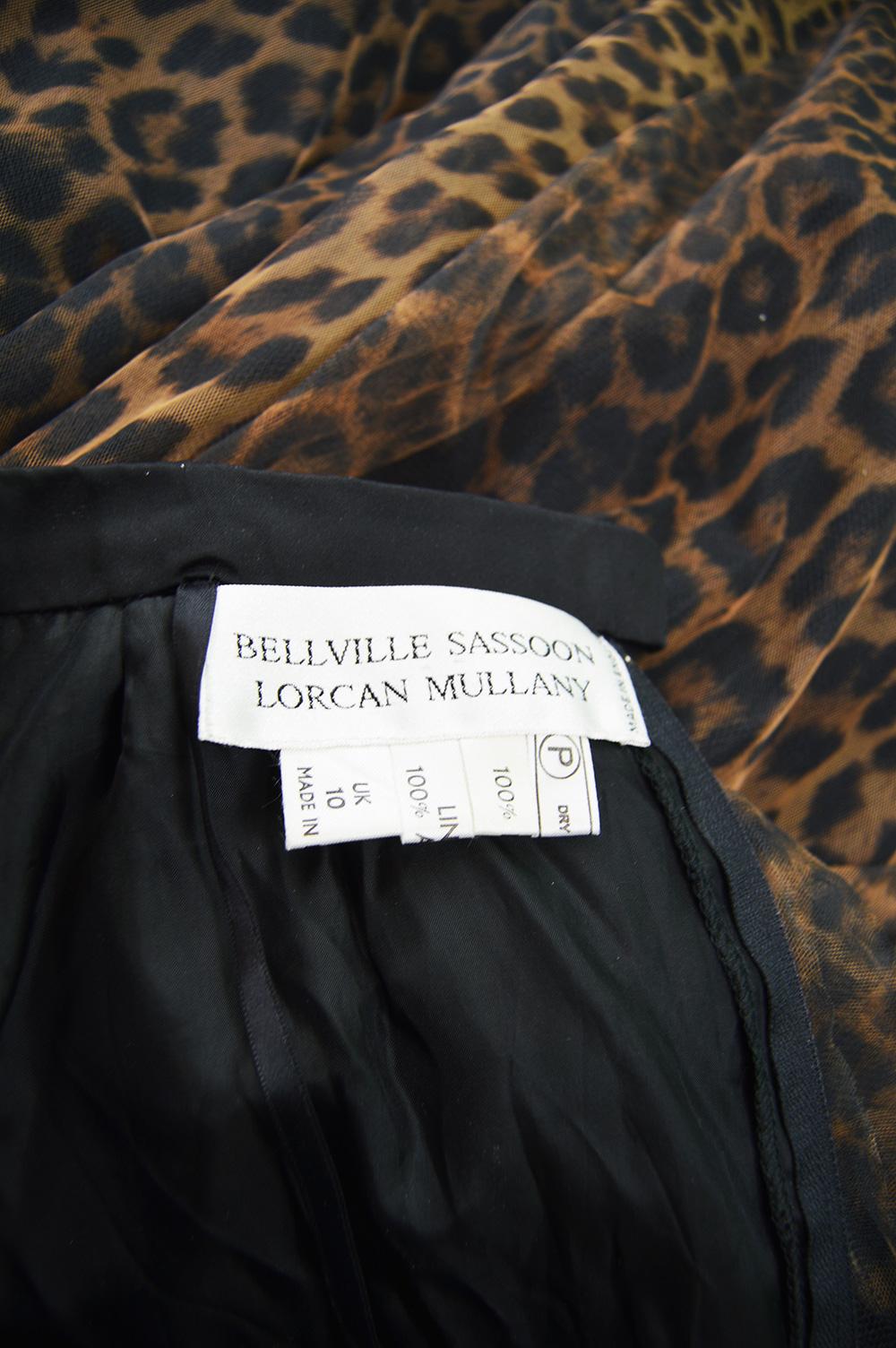 Bellville Sassoon Vintage Leopard Print Huge Full Tulle Evening Skirt, 1980s 3