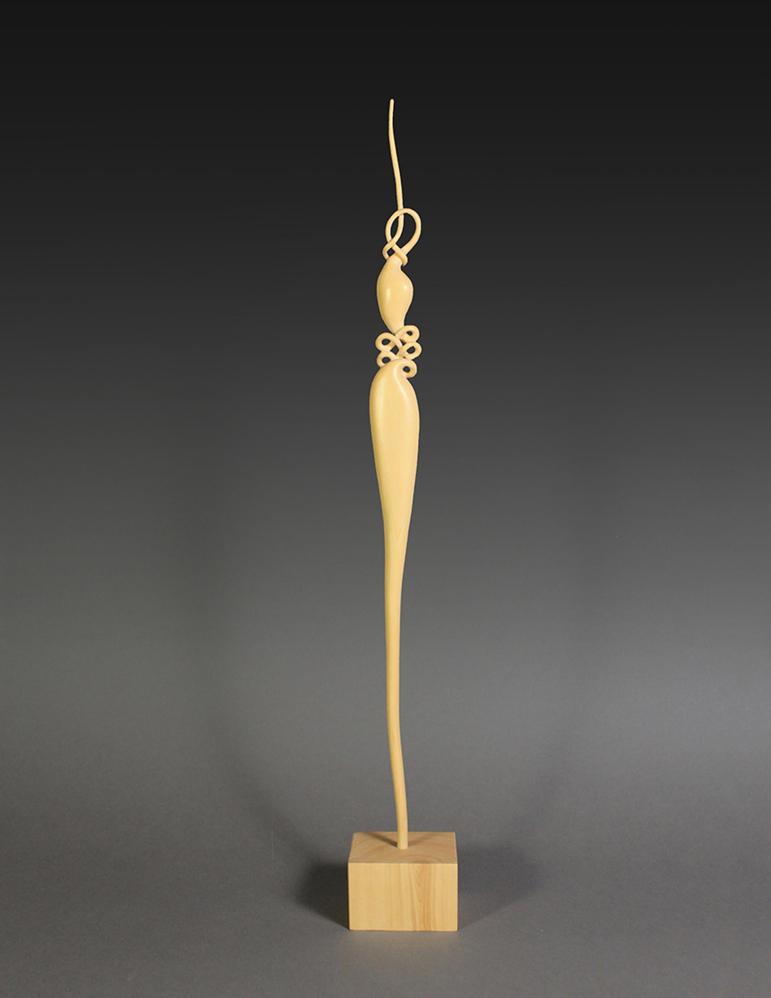 American Belly Dance I, Boxwood sculpture by Nairi Safaryan For Sale