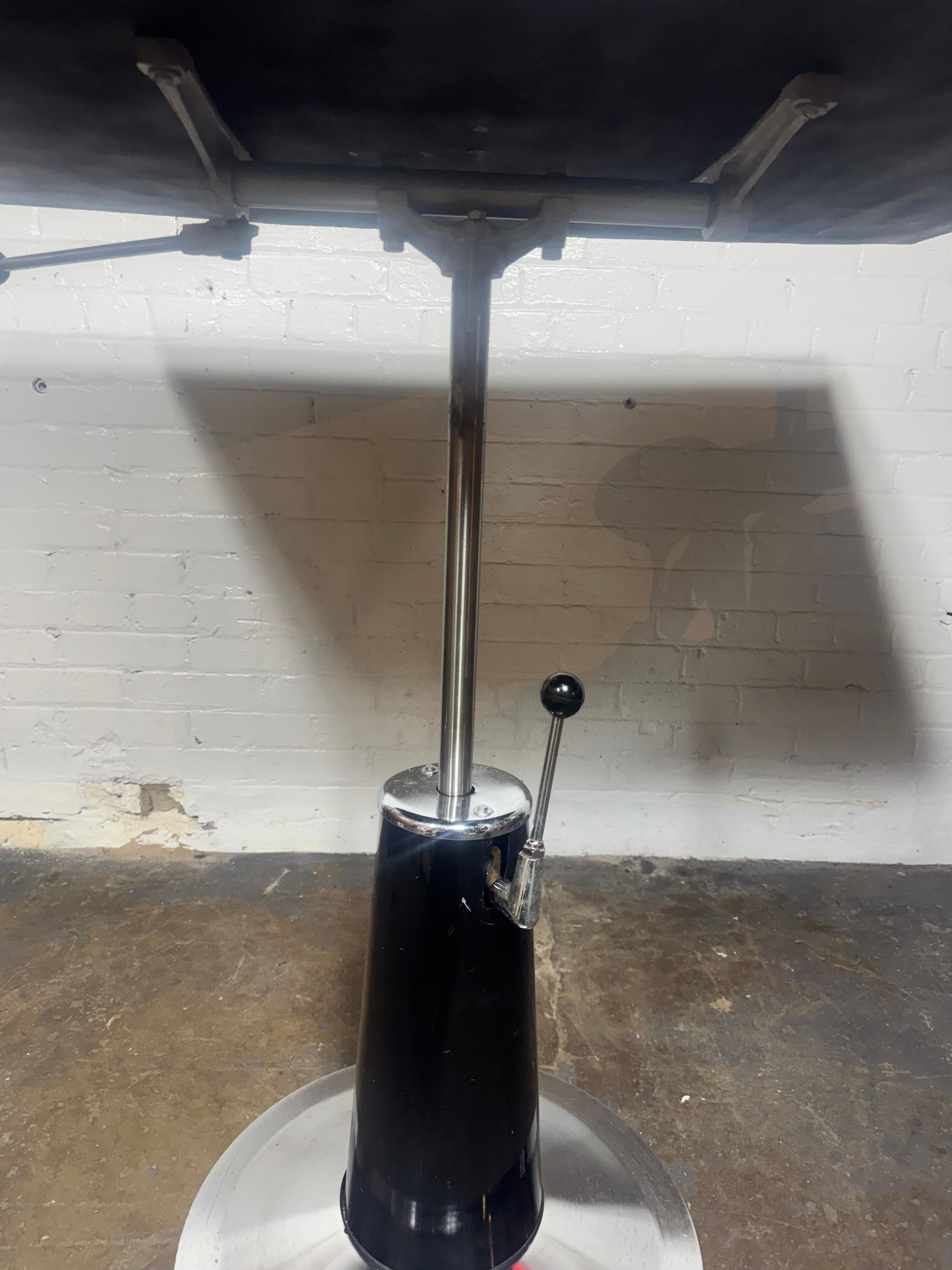 Belmont Adjustable Hydraulic Architectural Drafting / Work Table, Art Deco Style In Good Condition For Sale In Buffalo, NY