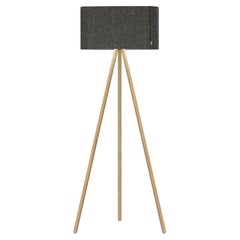 Belmont Floor Lamp in Charcoal with Oak Legs by Pablo Designs