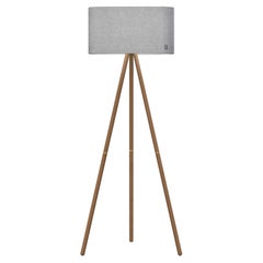 Belmont Floor Lamp in Silverdale with Walnut Legs by Pablo Designs