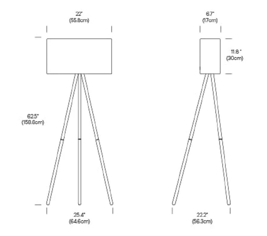 Belmont-Stehlampe in Weiß mit Beinen aus Nussbaumholz von Pablo Designs (21. Jahrhundert und zeitgenössisch) im Angebot