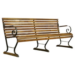 Belmont Park NY Horse Racetrack Oak & Iron Park Bench