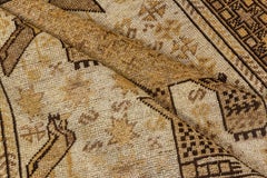 Belouch Afghan Rectangle Golden Animal Pattern