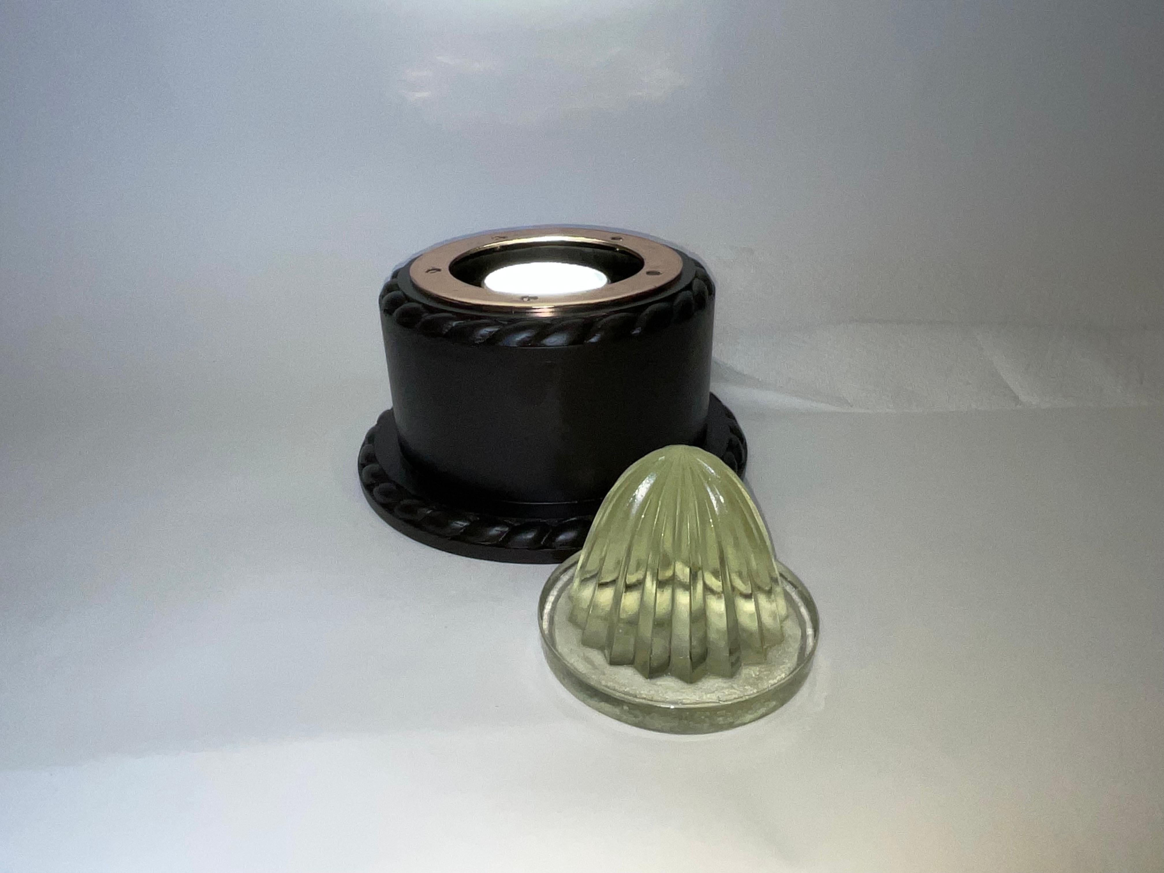 Mid-20th Century Below Deck Light Prism Mounted to a Base For Sale