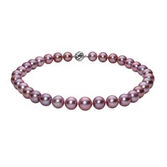 BELPEARL Kasumiga Pink Pearl Necklace with 18K Gold clasp 