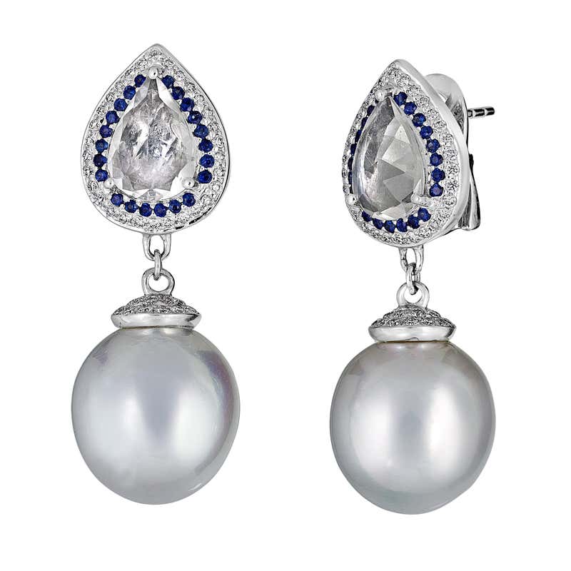 South sea pearl drop earrings Clearance