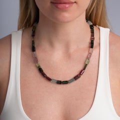 Belrose Jewelers 240 Carat Raw Multi Color Tourmaline Bead Strand