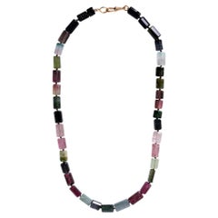Belrose Jewelers 240 Carat Raw Multi Color Tourmaline Bead Strand