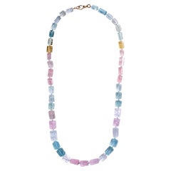 Belrose Jewelers 435 Carat Uncut Aquamarine Specimen Strand Necklace