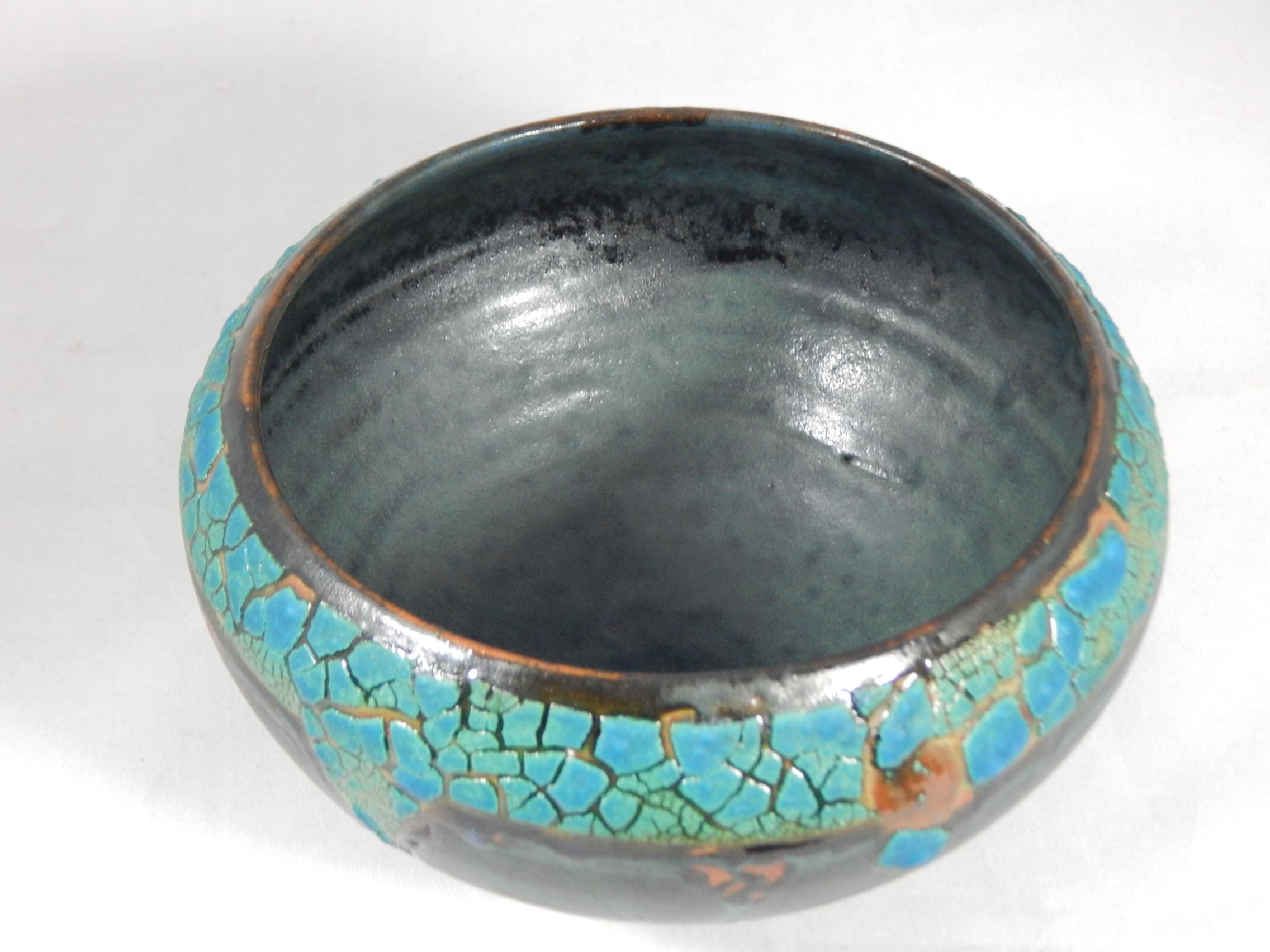 Belsize wheel thrown earthenware vessel by ceramicist Andrew Wilder.
This is a one of a kind object made in the ancient way- by hand in a small artisanal pottery. In this series Wilder explores the application of lichen under glazes to achieve