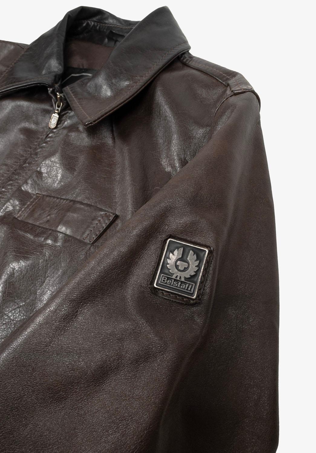 Black Belstaff Aviator Style Pilot Men Leather Jacket Size M, S929