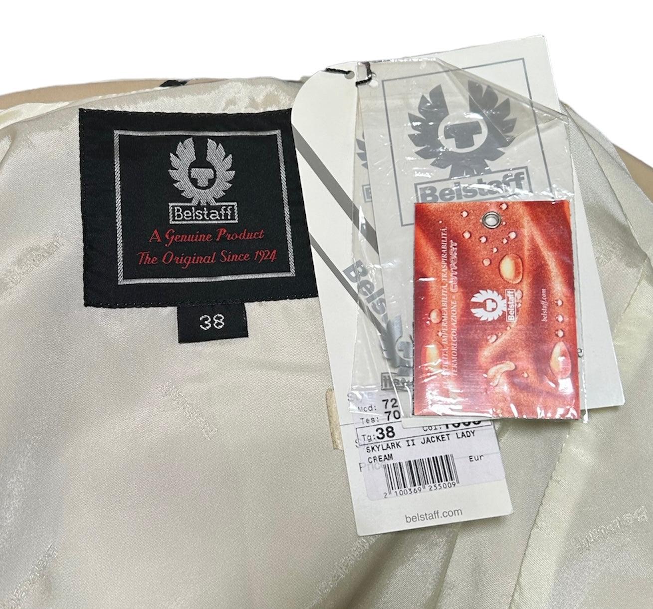 Women's Belstaff Beige Silver Label Skylark II Cotton Utility Jacket + Belt For Sale