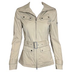 Belstaff Beige Silver Label Skylark II Cotton Utility Jacket + Belt