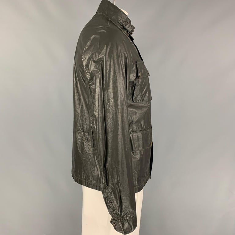 BELSTAFF Black Prince Label Size L Dark Green Cotton / Polyurethane Jacket