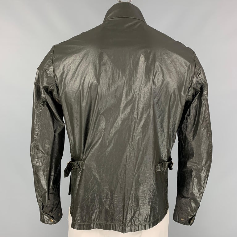 BELSTAFF Black Prince Label Size L Dark Green Cotton / Polyurethane Jacket  For Sale at 1stDibs | belstaff black prince jacket, belstaff gainsborough  jacket, belstaff black label