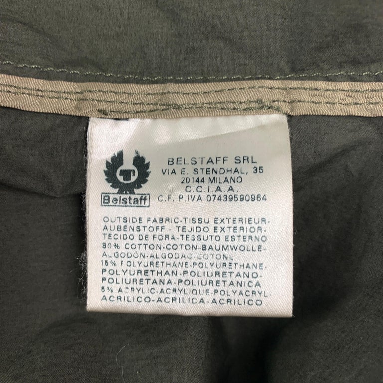 BELSTAFF Black Prince Label Size L Dark Green Cotton / Polyurethane Jacket  For Sale at 1stDibs
