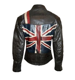 Giacca Moto in pelle Belstaff "Black Prince" Union Jack