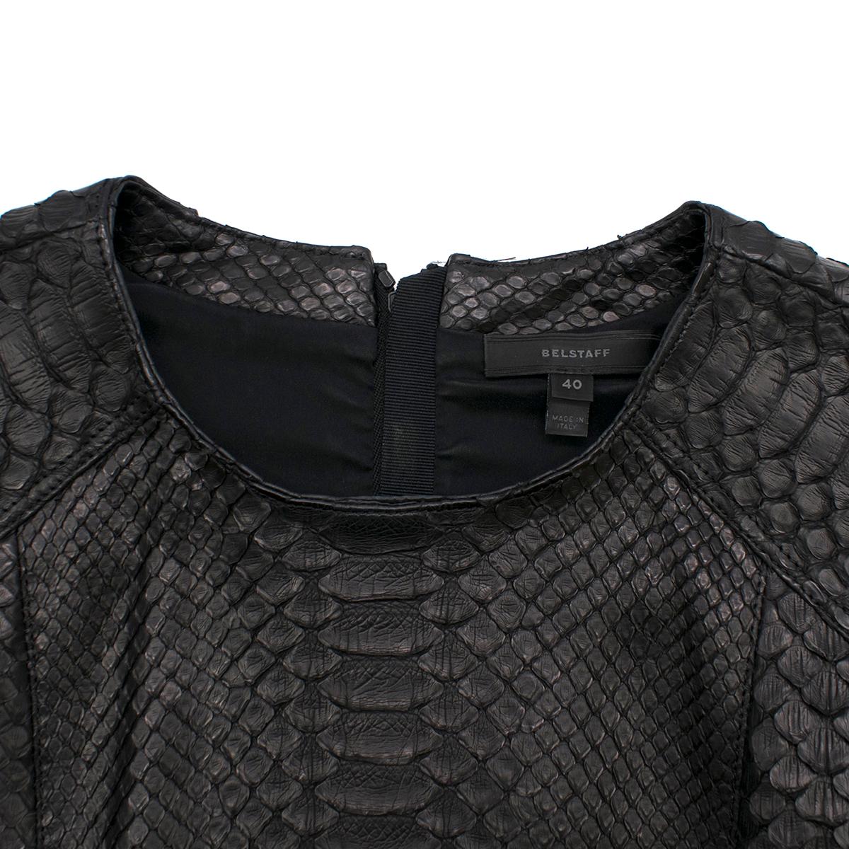 Belstaff Black Python & Jersey Top US 10 For Sale 1