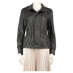 Belstaff Chaqueta negra de algodón encerado Talla XS
