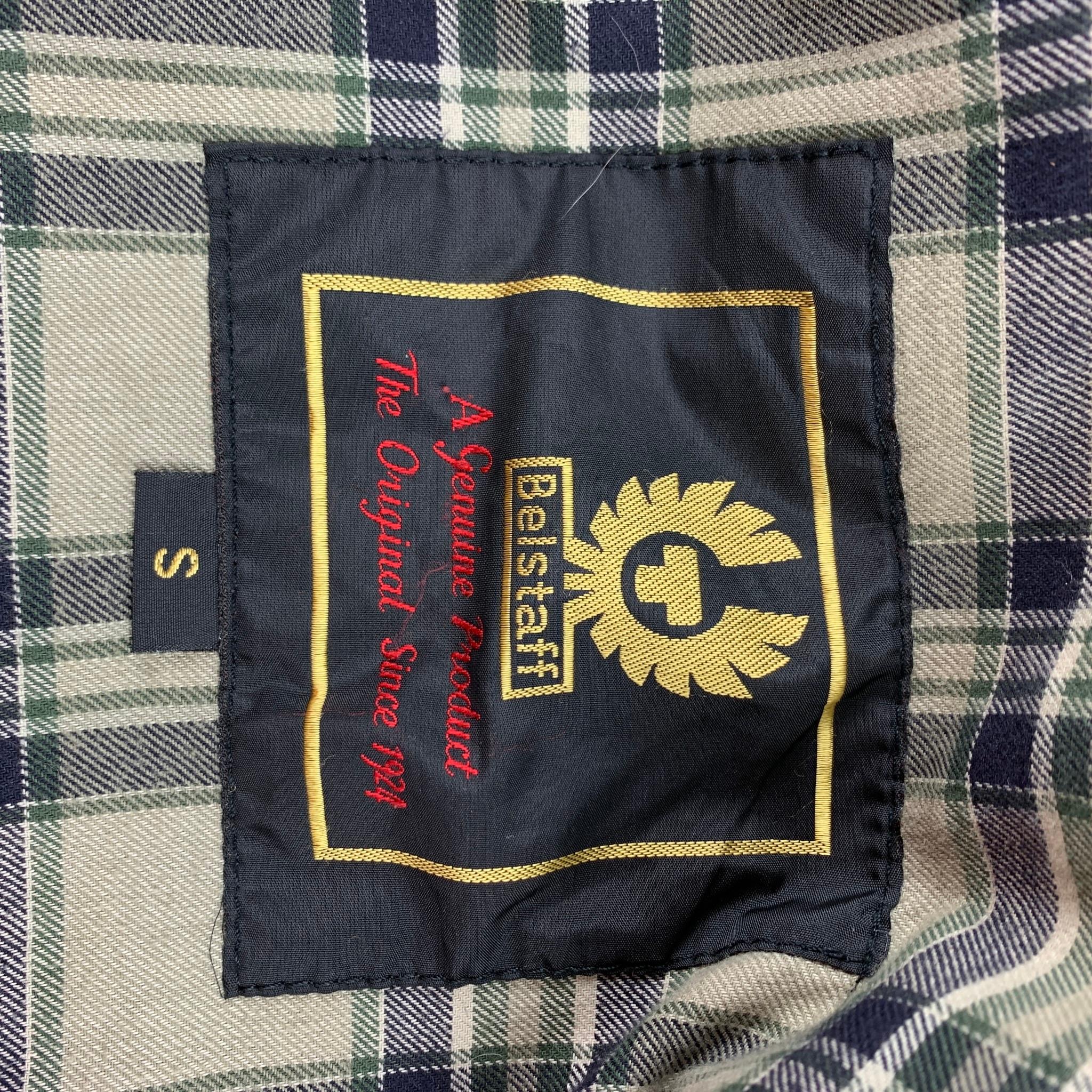 BELSTAFF Gold Label Größe S Olive beschichtet Baumwolle Belted Parka Jacke 3