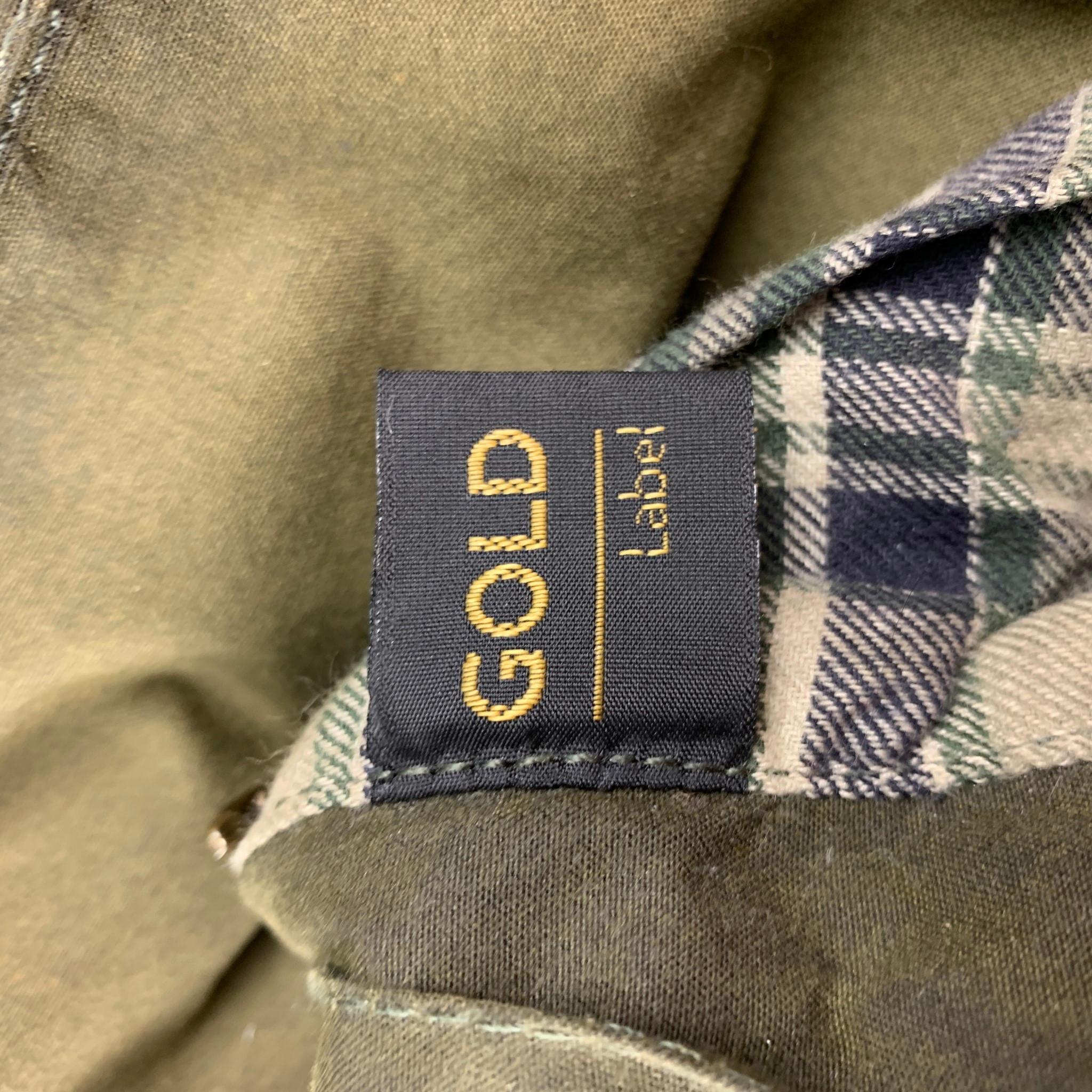 BELSTAFF Gold Label Size S Olive Coated Cotton Belted Parka Jacket 1