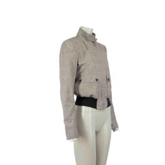 Belstaff Grey Check Bomber Jacket Size L