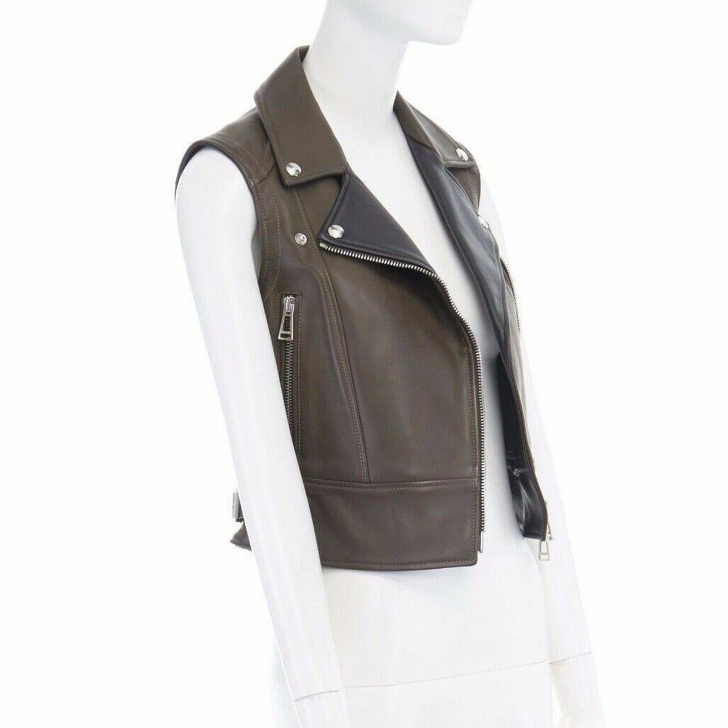 faux leather waistcoat